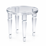 Roma acrylic side table with clear lucite base modern design
