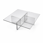 Custom acrylic & glass coffee table modern design – Gusto Design Collection